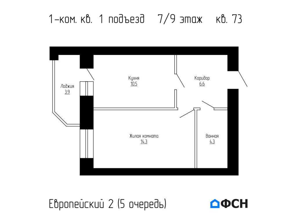 Европейский 2 5 очередь Квартира 73